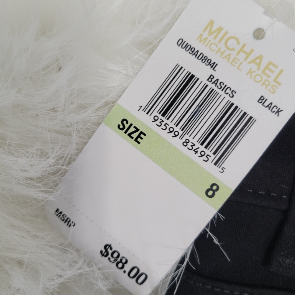 MICHAEL Michael Kors Izzy Skinny Black Jeans 8 NWT Stretch Mid Rise - Picture 10 of 11